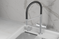 Смеситель для кухни Granula Kitchen Space 8277 нержавеющая сталь, подключение к фильтру, гибкий излив