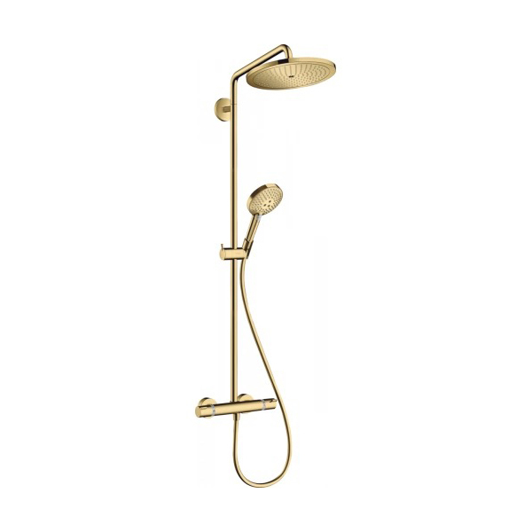 Hansgrohe Croma Select S Showerpipe 280 1jet Душевой набор с термостатом хром-черный матовый 26891340