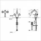 Смеситель для умывальника Bravat Swan F14287G-ENG