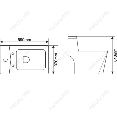 Унитаз-моноблок MELANA MLN-2007