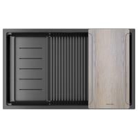 Мойка нерж. сталь NEXT-MULTI SINK 74 UNI, PM787445-GM, вороненая сталь,740х450мм, Paulmark