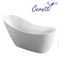 Ванна GLORIA170 акриловая (1700x750x720) отдельностоящая, белая, со сливом-переливом Ceruttispa