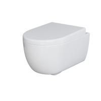 Унитаз Ambassador Abner 103T20001R (545х360х330) белый, подвесной безободковый с толстой крышкой