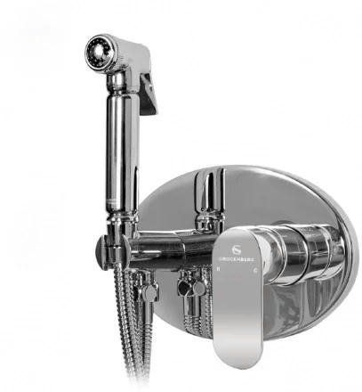 Смеситель встраиваемый с гигиеническим душем Grocenberg GB003 Хром