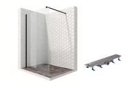 Душевая перегородка Ambassador Walk-in 15031110-ST6, свободный вход, линейный трап, 100см