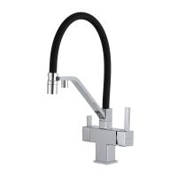Смеситель для кухни с гибким изливом и подключением фильтра GAPPO G4395-60, хром