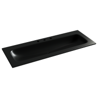 Раковина накладная мебельная Ceramicanova Грация (Grace) прямоугольная 1210x457x137 с тремя отверстиями под смеситель цвет черный матовый CN7024MB