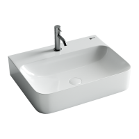 Умывальник Ceramicanova AURA с 1 отверстием для смесителя, без перелива 610x480x140мм