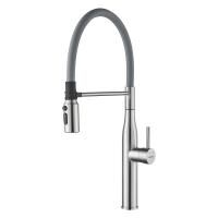 Смеситель для кухни с гибким изливом и режимом "душ" Shevanik S123L-9, сатин