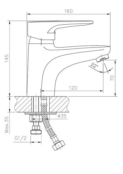Смеситель для раковины Haiba HB1268 с гигиеничесим душем