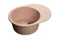 Кухонная мойка GranFest RONDO R-580L светло-розовый