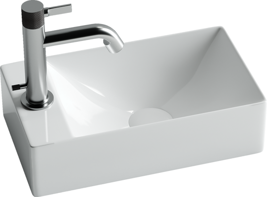 Умывальник Ceramicanova подвесной прямоугольный (отверстие под смеситель R) Element 375x215x100мм