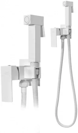 Смеситель встраиваемый с гигиеническим душем Grocenberg GB002 Белый
