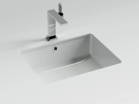 Раковина встраиваемая снизу Ceramicanova Эра 505x405x195, с отверстием слива - перелива, белый