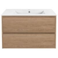 Тумба под раковину Vincea Gio 800 подвесная, 2 выкатных ящика soft-close, N.Oak