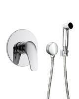 Встраиваемый смеситель с гигиеническим душем, OL01888cr, хром