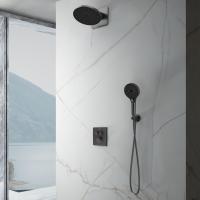 Душевой комплект Инспаер (Inspire) VSFW-3I21MT5GM встраиваемый, термостат, двухрежимный, вороненая сталь