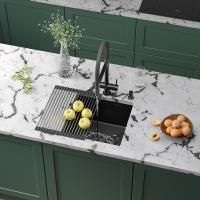 Кухонная мойка Roxen Uno 44 PVD (графит) под столешницу