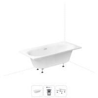 Акриловая ванна в наборе 3 в 1: встраиваемая ванна, слив-перелив, ножки Wellsee Dream For More 20216813R