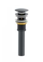 Донный клапан для раковины с переливом WONZON & WOGHAND, Темный графит (WW-88SS03-BGM)