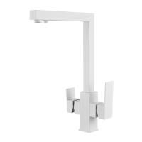 Смеситель для кухни с подключением фильтра Shevanik S148C, белый