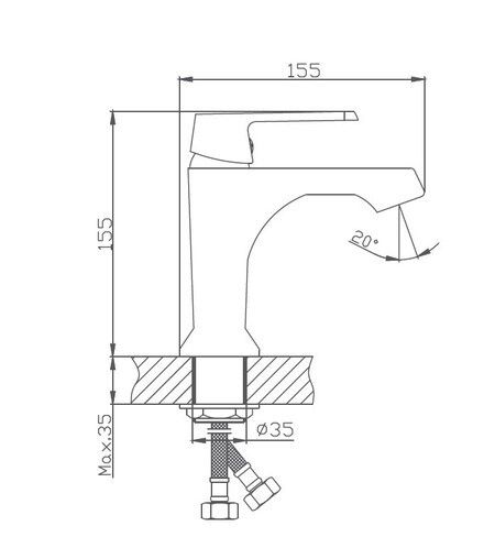 Смеситель для раковины Haiba HB10804