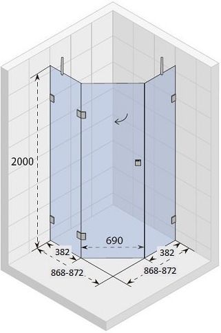 Душевой уголок Riho Scandic S301 90х90 GC40200