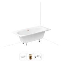 Акриловая ванна в наборе 3 в 1: встраиваемая ванна, слив-перелив, ножки Wellsee Dream For More 20216816R