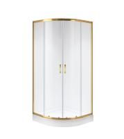 Душевое ограждение Niagara Nova NG-6406-08 GOLD 90x90x190 полукруг, двери раздвижные