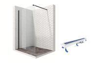 Душевая перегородка Ambassador Walk-in 15031110-ST15, свободный вход, линейный трап, 100см