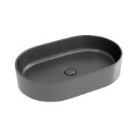 Умывальник Ceramicanova чаша накладная овальная (цвет Темный Антрацит Матовый) Element 608x385x122мм