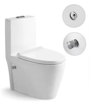 Унитаз напольный, моноблок, с встроенным смесителем и функцией биде (сиденье микролифт) SantiLine SL-5012SM-BD