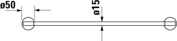 Полотенцедержатель Duravit Starck T 0099434600 80 cм, черный матовый