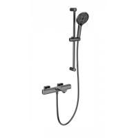 Смеситель для ванны с душевым гарнитуром и термостатом WONZON & WOGHAND, Темный графит (WW-C2011-A-BGG)