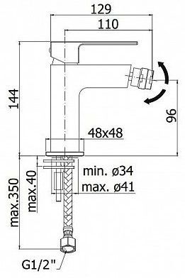 Смеситель для биде Paffoni ELLE EL131CR