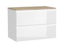 Тумба под раковину подвесная Cersanit MODUO 80 для MODUO 80 под столешницу, белый, SB-SZ-MOD80-BL/Wh