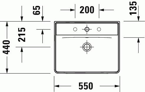 Раковина Duravit D-Neo 2366550000 55 см, белая