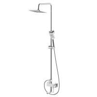 Душевая система Rossinka RS46-46 для ванны с регулируемой высотой штанги и лейкой "Тропический дождь"