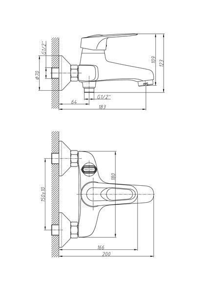 Смеситель для ванны Haiba HB3204