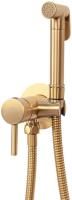 Смеситель встраиваемый с гигиеническим душем Hansberge H3099 Золото матовый