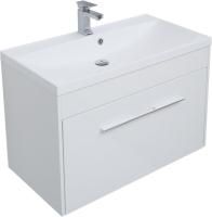 Тумба под раковину Aquanet Августа 90 белый (ручка хром)