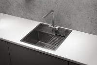 Мойка для кухни Granula Kitchen Space 5051 сталь сатин, 50х51 см, квадратная
