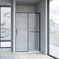 Душевая дверь Vincea Slim Soft VDS-1SS140CLB, 1400, черный, стекло прозрачное