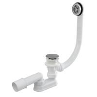 Сифон для ванны Alcaplast click/clack хромированный пластик, A505CRM
