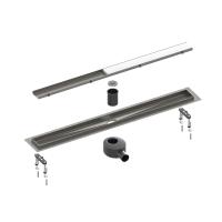 Душевой лоток TIMO Drain System 1000 с двусторонней панелью "plate" под плитку, Черное золото