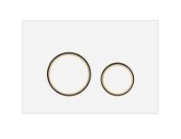 Кнопка Cersanit TWINS для LINK PRO/VECTOR/LINK/HI-TEC пластик белый матовый с рамкой, 63535