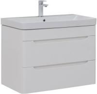 Тумба под раковину Aquanet София 80 белый глянец (2 ящика)
