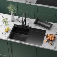 Кухонная мойка Roxen Vespa 78 PVD (графит) левосторонняя