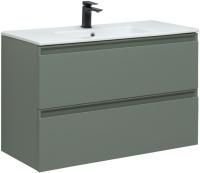 Тумба с раковиной Allen Brau Eclipse 100 1.E1003.CGM олива матовый