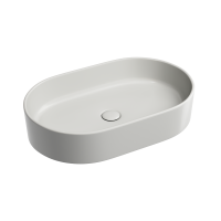 Умывальник Ceramicanova чаша накладная овальная (цвет Серый Матовый) Element 608x385x122мм